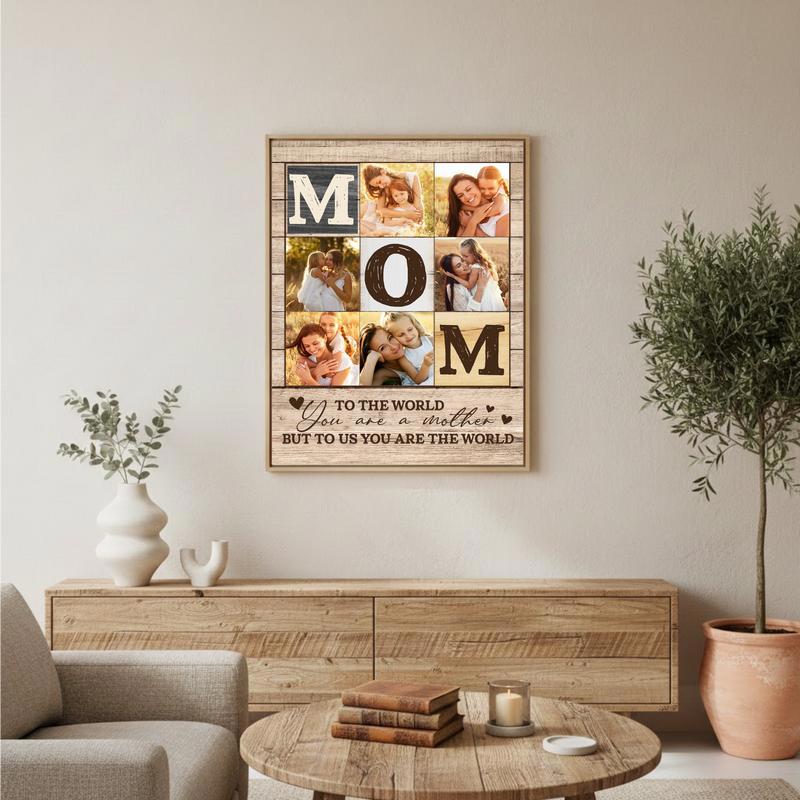 One Person My Universe Custom Photo Canvas Keepsake for Mom