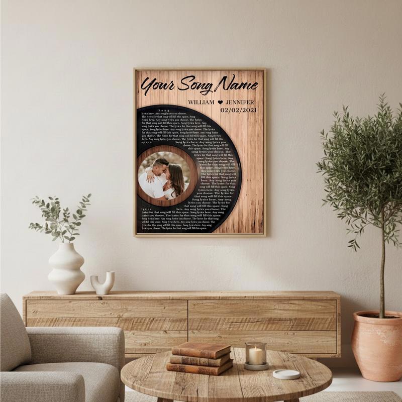 First Dance Song Personalized Lyrics Photo Canvas