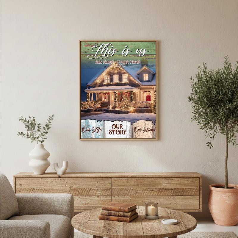 Custom Reunion Photo Canvas Our Family's Christmas Story