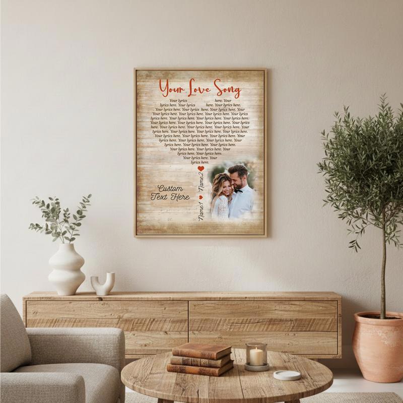 Timeless Anniversary Gift - Personalized Song Lyrics Canvas