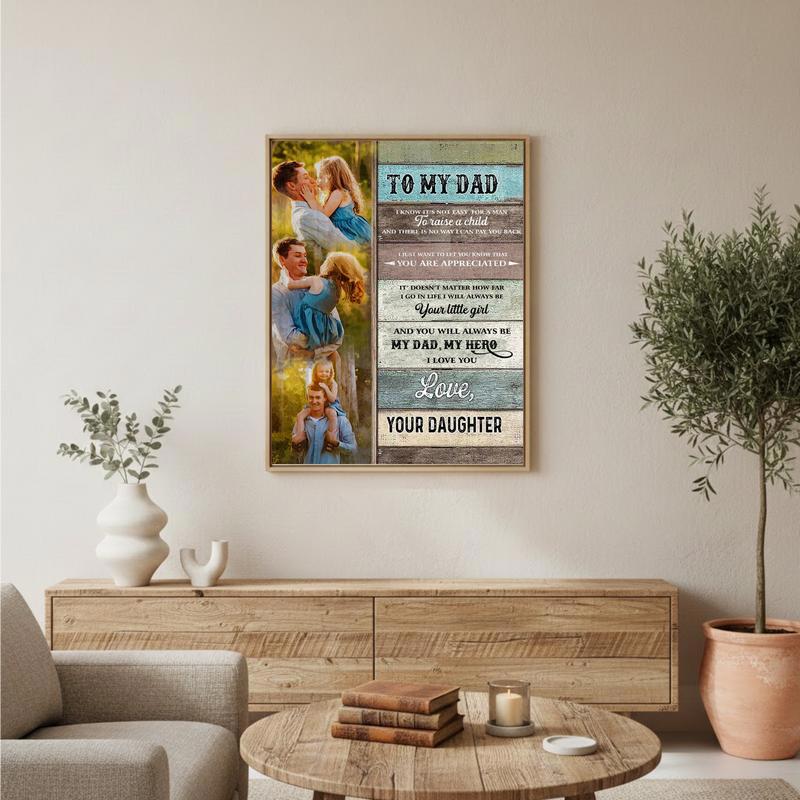 Forever Hero Dad Daughter's Personalized Canvas Keepsake