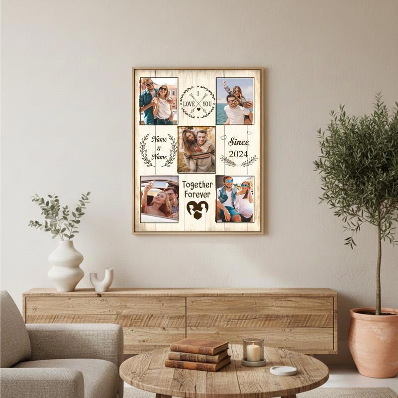 Together Forever Photo Collage Canvas - Romantic Valentine’s Gift
