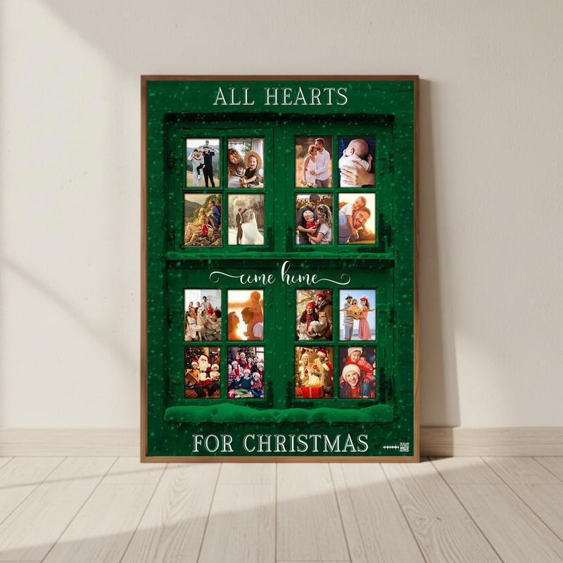 The Emerald Window Custom Photo Canvas for Christmas Home - Personalize Wall Art