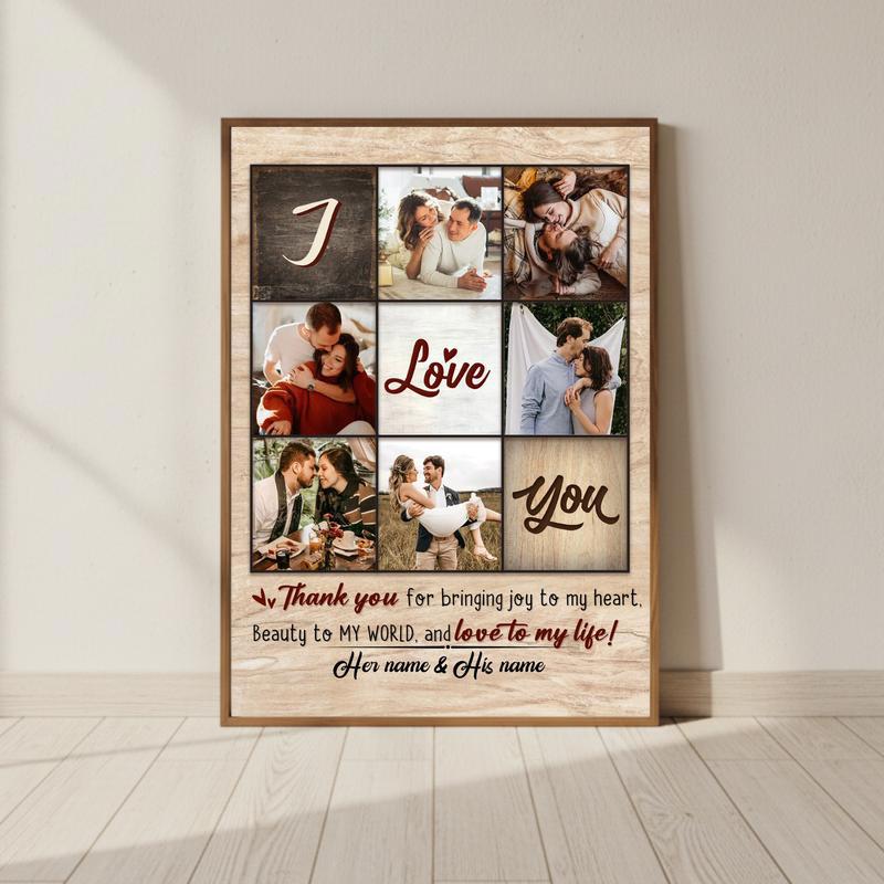 Cherish Your Love - Personalized Anniversary & Valentine Photo Canvas - Personalize Wall Art