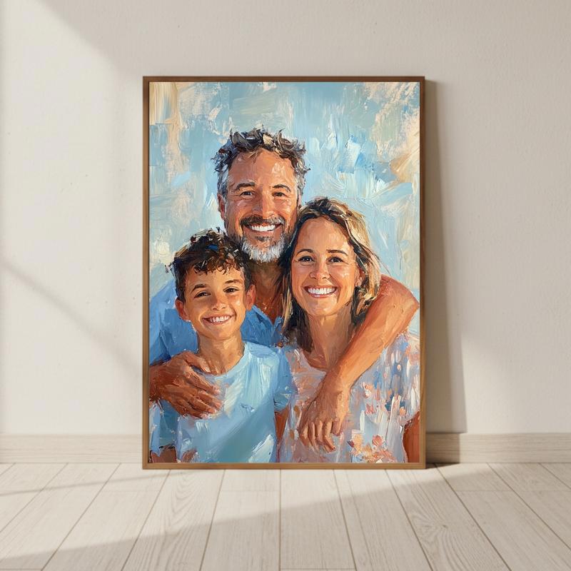 Legacy of Love Family Oil Portrait Custom Canvas Art - Personalize Wall Art