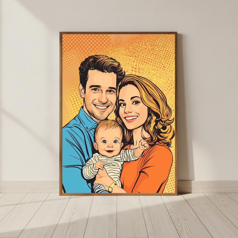 Modern Art Splash Personalized Family Pop Art Canvas - Personalize Wall Art