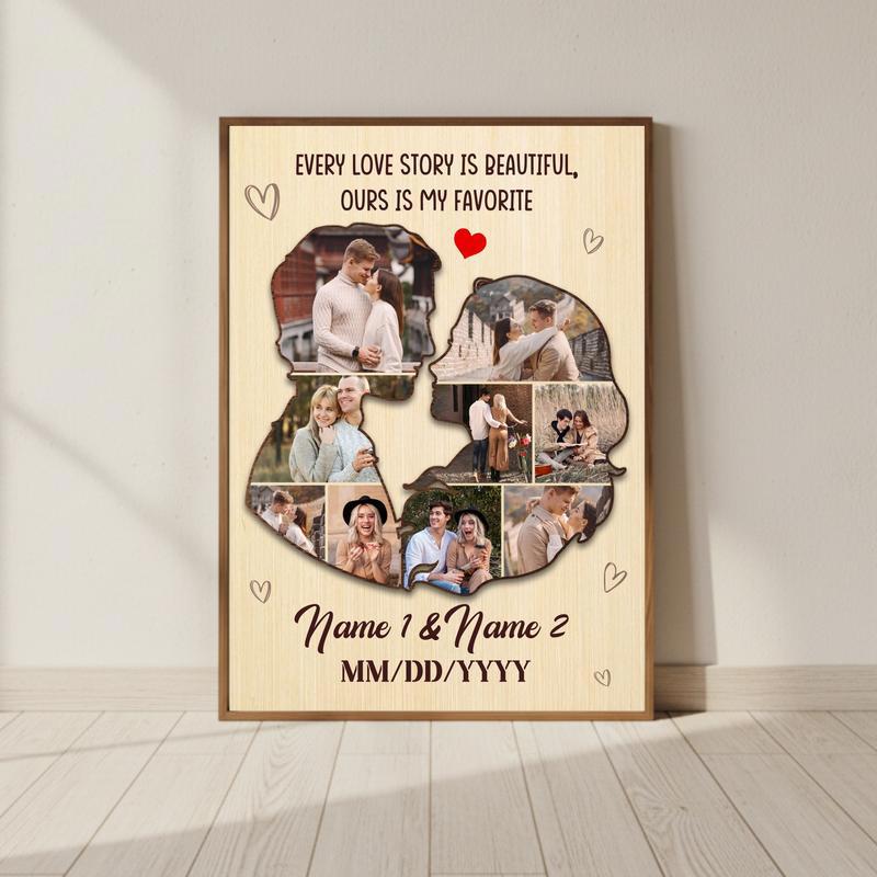 Memories Together Personalized Valentine Photo Gift Canvas - Personalize Wall Art