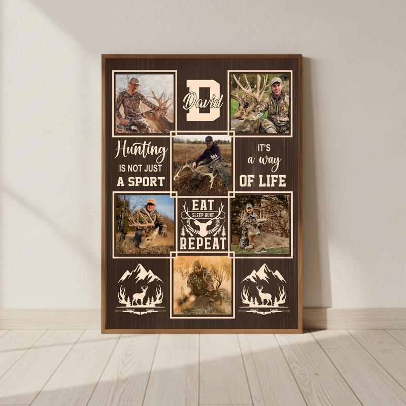 Personalized Deer Hunting Canvas - Custom Hunting Gift For Men - Personalize Wall Art
