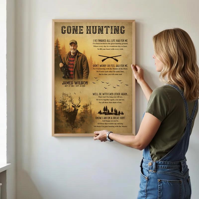 A Hunter's Legacy - Personalized Deer Memorial Art Canvas