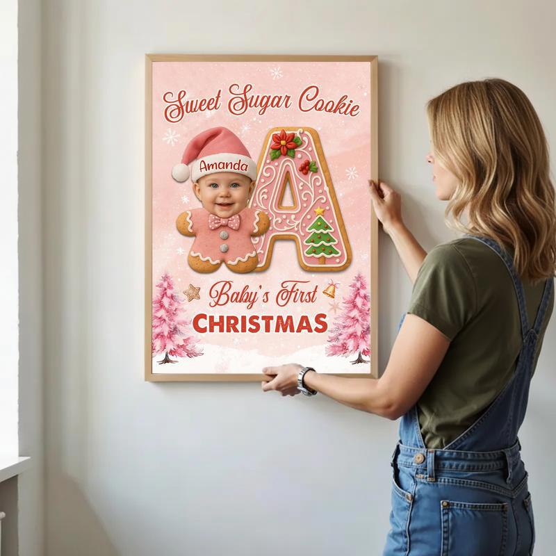 Baby's Sweetest Keepsake - Personalized Pink Sugar Cookie Canvas