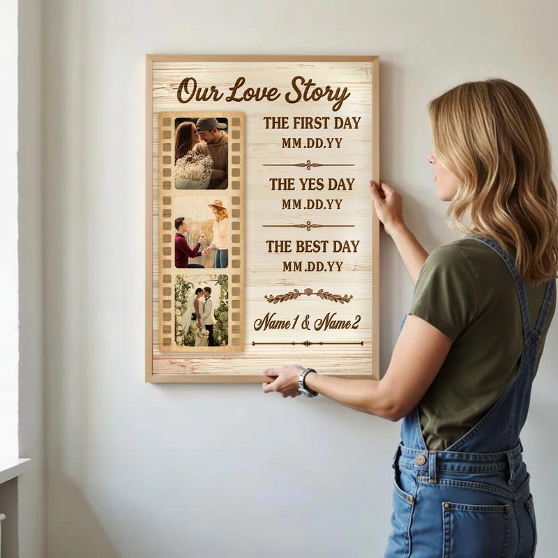 Cherish Our Journey - Personalized Milestone Photo Timeline Canvas