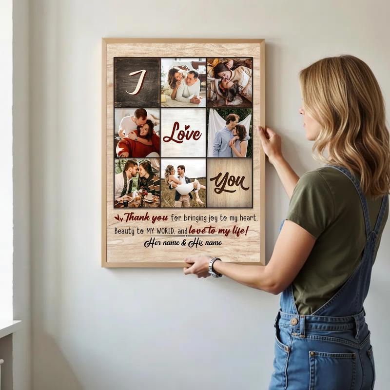 Cherish Your Love - Personalized Anniversary & Valentine Photo Canvas