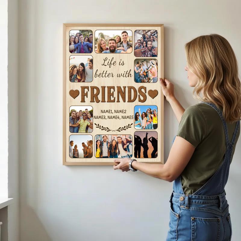 Custom Life Is Better With Friends Canvas - Gifts For Bestie