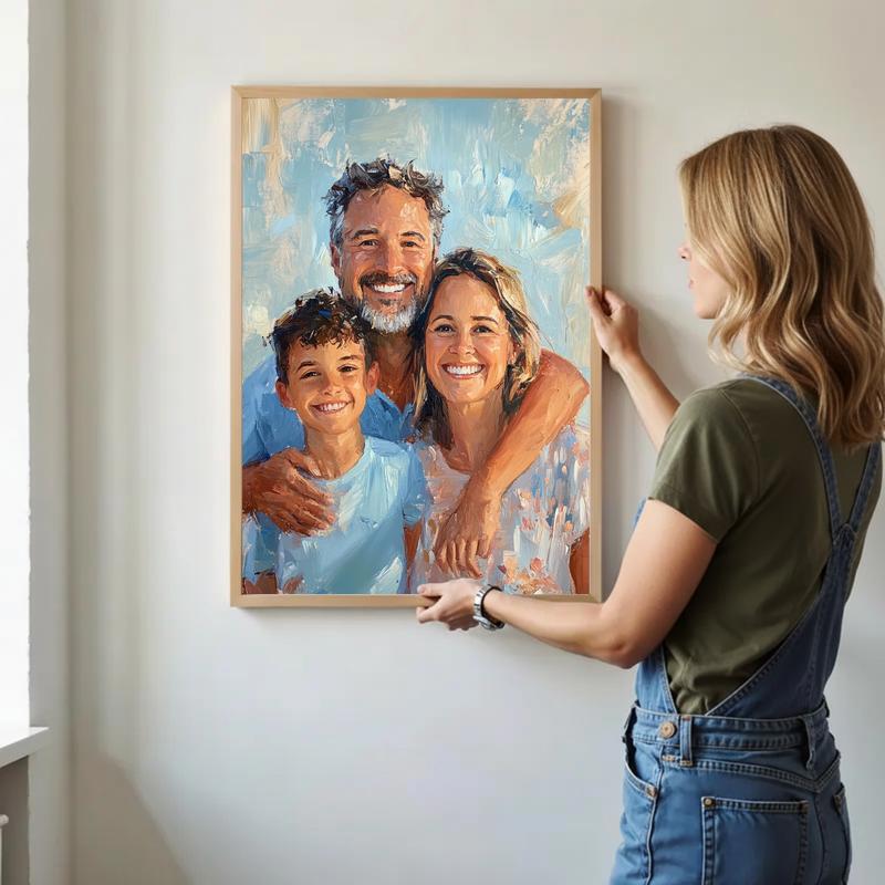 Legacy of Love Family Oil Portrait Custom Canvas Art