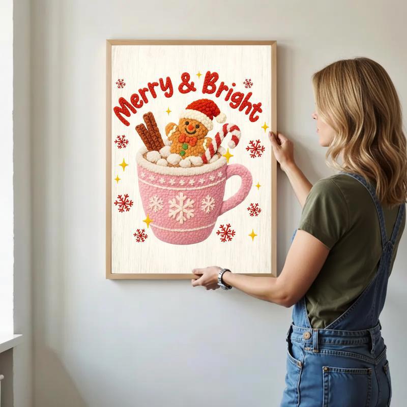 Festive Gingerbread Canvas - Personalized Quote Holiday