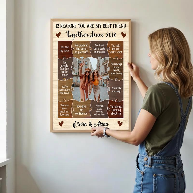 Friendship Appreciation - 12 Reasons Why I Love My Bestie Canvas