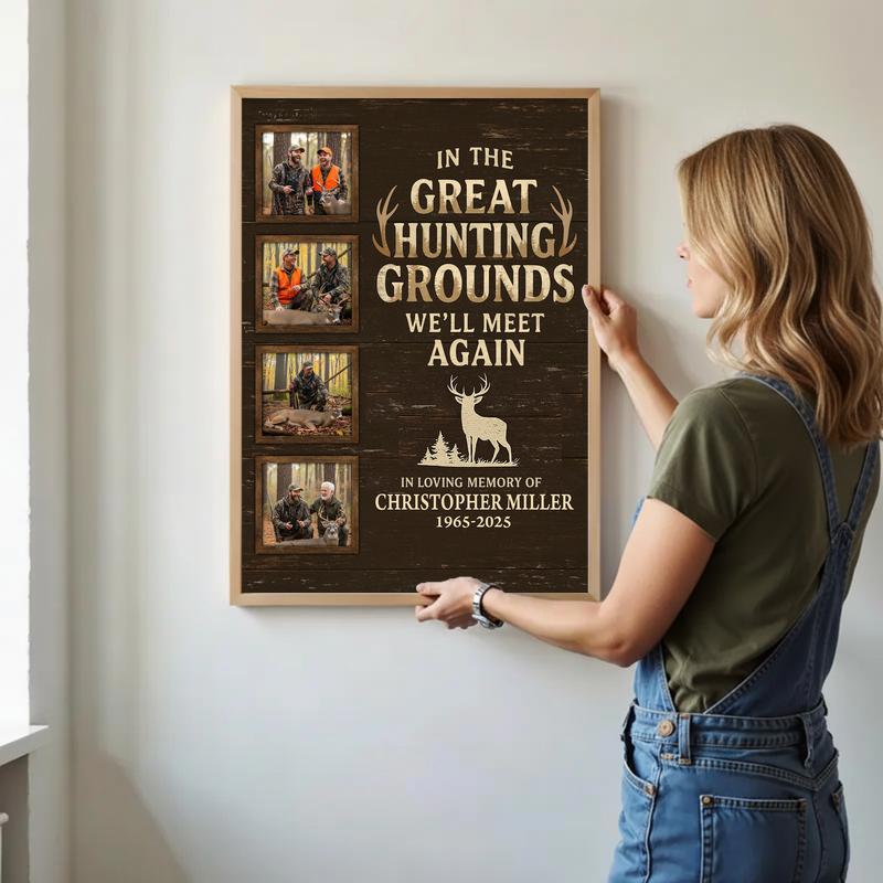 Hunter's Forever Home - Personalized Rustic Memorial Canvas