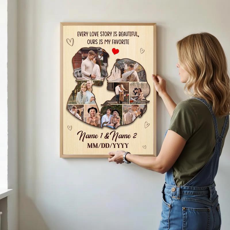 Memories Together Personalized Valentine Photo Gift Canvas