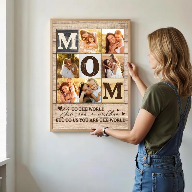 One Person My Universe Custom Photo Canvas Keepsake for Mom