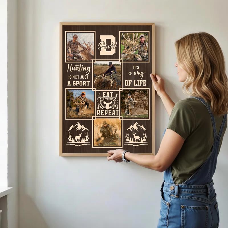 Personalized Deer Hunting Canvas - Custom Hunting Gift For Men