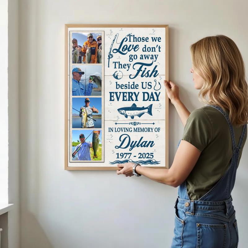 Personalized Memory Keepsake - Fishing Memorial Canvas