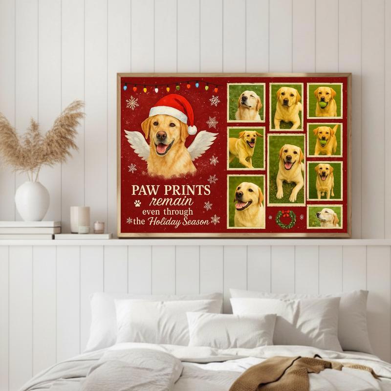 A Final Christmas Gift - Custom Dog Photo Memorial Canvas