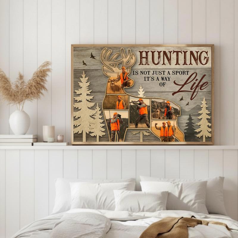 A Hunter's Keepsake - Custom Deer Hunting Photo Collage Canvas