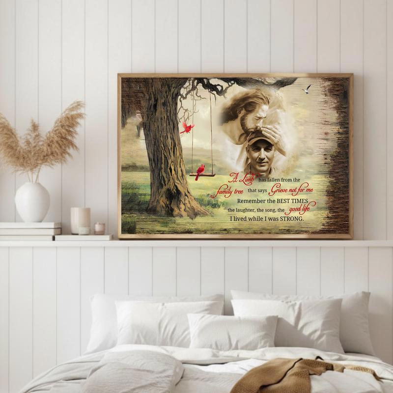 A Limb Has Fallen - Personalized Sympathy Cardinal Gift Canvas