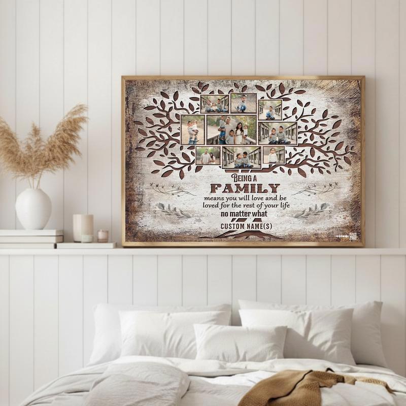 Cherish Family Moments Personalized Photo Wall Decor Canvas