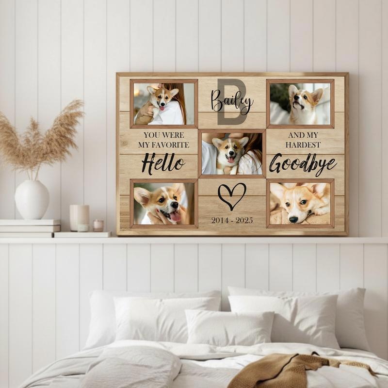 Bereavement Photo Collage For Dog Lovers - Pet Memorial Canvas