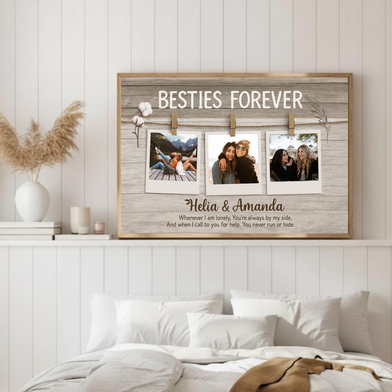 Best Friend Photo Collage Gift - Personalized Polaroid Canvas