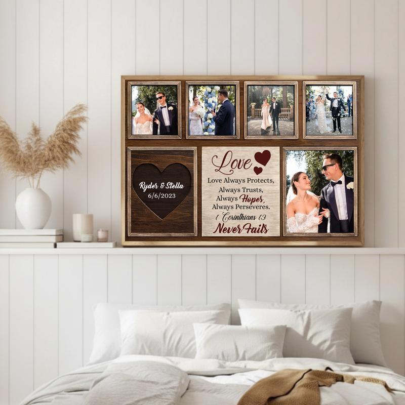 Cherish Your Vows - Personalized Bible Verse Wedding Photo Canvas