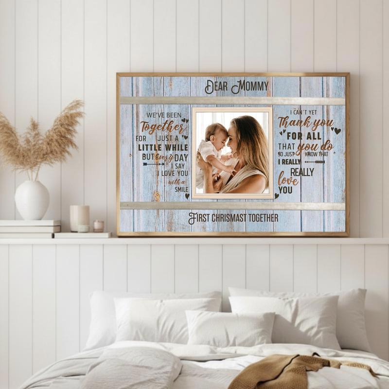 Baby's First Christmas Custom Mommy Canvas Gift