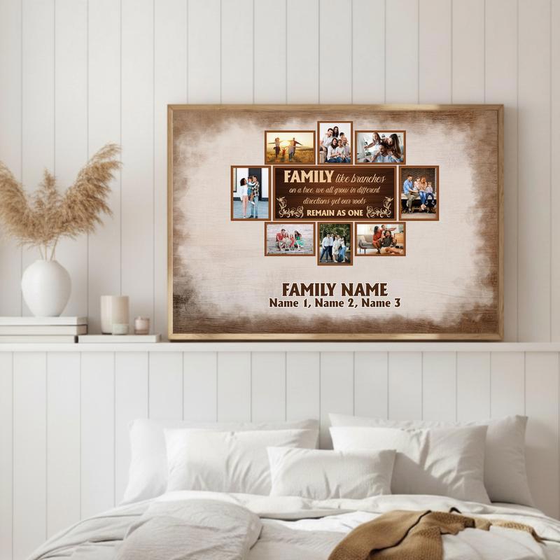 Branches of Love Personalized Family Tree Photo Canvas