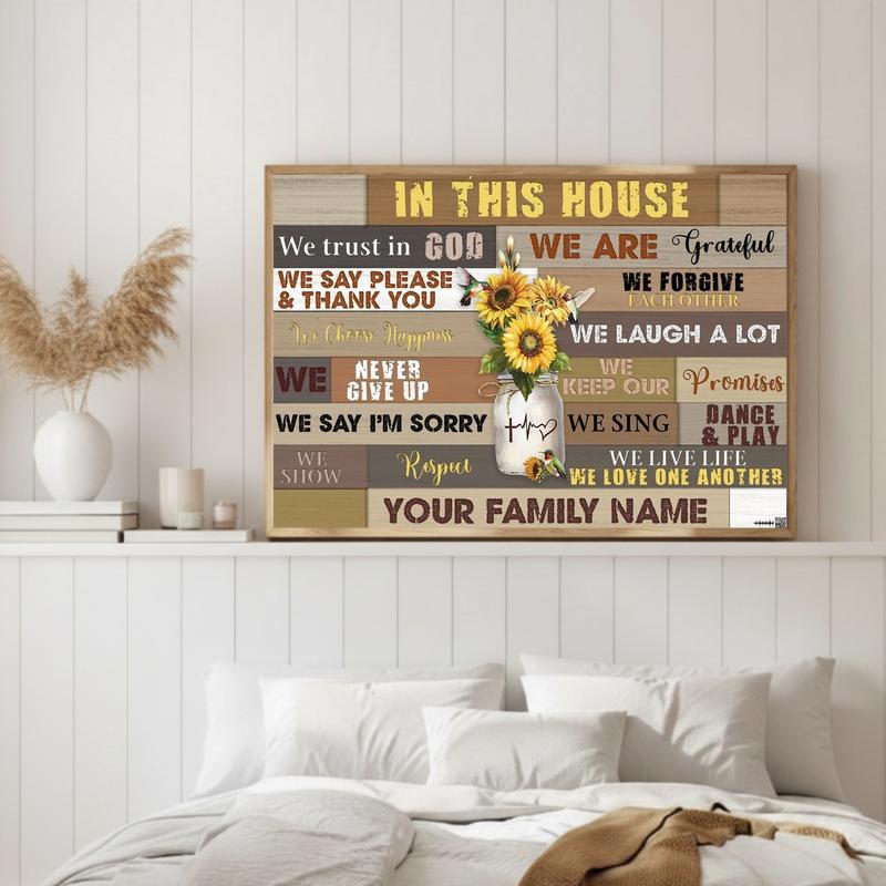 Faith Personalized Family Rule Canvas