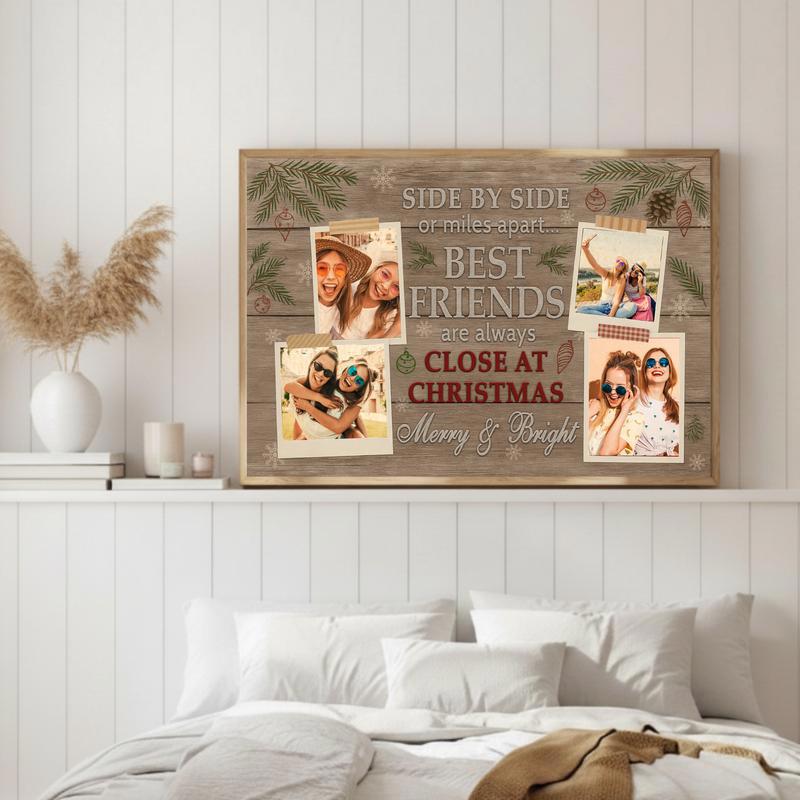 Farmhouse Style Personalized Best Friend Photo Gift Canvas