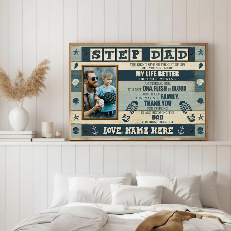 Father’s Day Gift For Bonus Dad - Personalized Photo Canvas