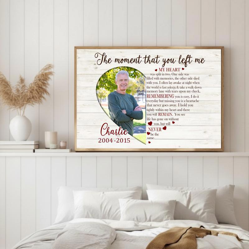 Forever In Our Hearts - Personalized Dad Remembrance Canvas
