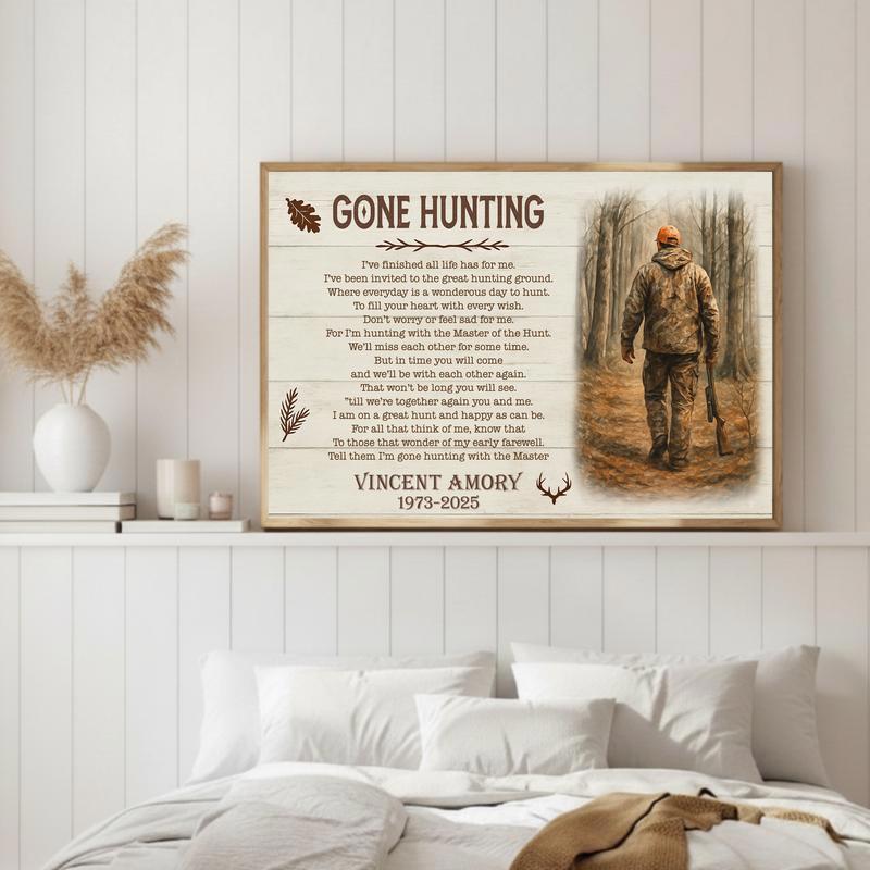 Forever In The Wild - Personalized Hunter Loss Keepsake Canvas