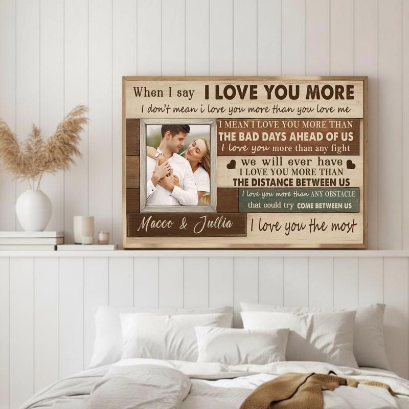 Heartfelt Message Photo Canvas - Personalized Couple Keepsake