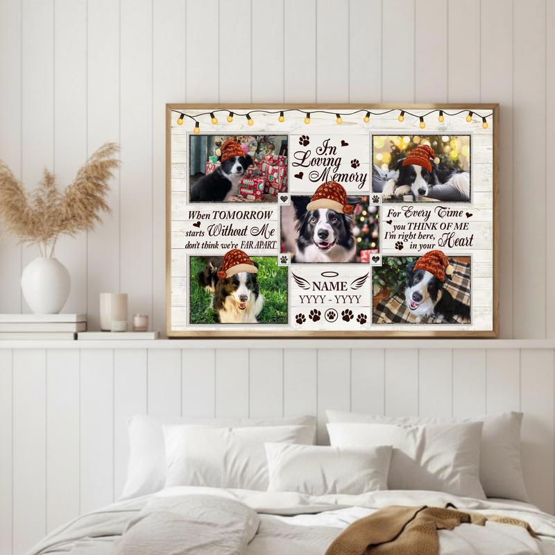 Heartfelt Pet Loss - Dog Memorial Personalized Canvas Keepsake