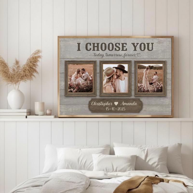 'I Choose You' Proposal Photo Collage Gift For Couples Canvas