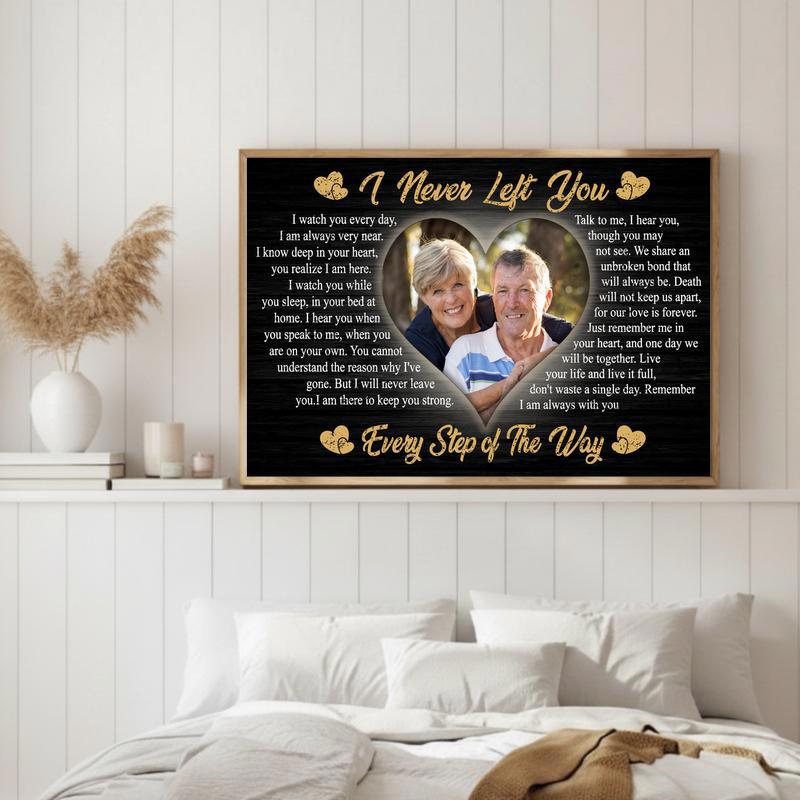 "I Never Left You" Personalized Comfort Photo Memory Canvas