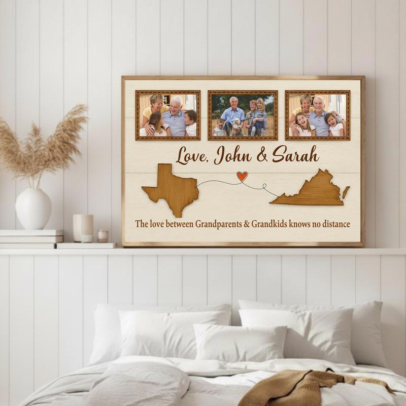 Love Between Grandparents & Grandkids - Long Distance Canvas