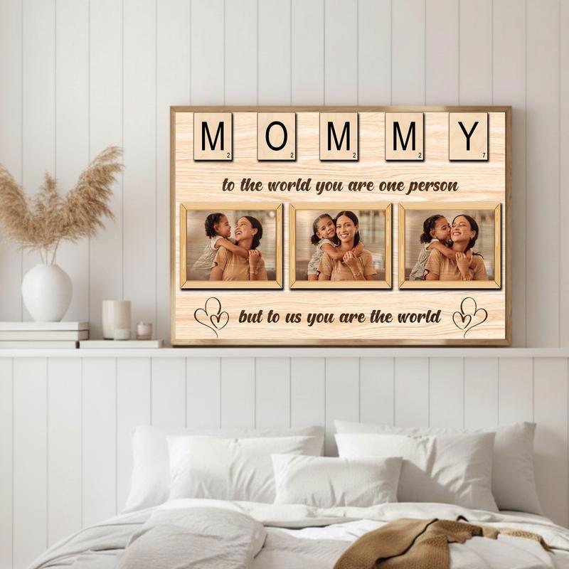 Scrabble Sentimental Photo Canvas for Mom