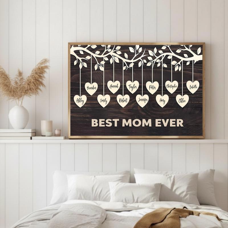Roots of Love Personalized Family Tree Canvas for Mom