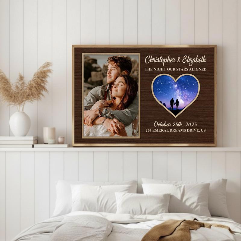 Personalized Star Map For Couples - Our Stars Aligned Canvas