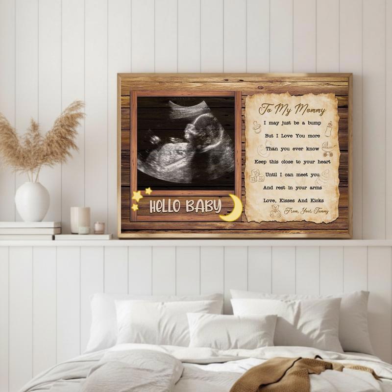 Baby's First Photo Custom Ultrasound Keepsake Canvas