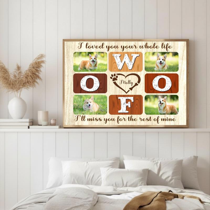 Pet Loss Healing - Farmhouse Dog Photo Collage Canvas