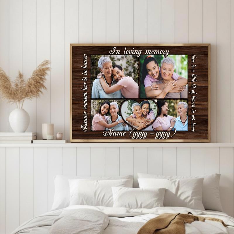Remembered Forever - Personalized Memorial Photo Canvas Print